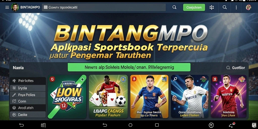Tampilan antarmuka BINTANGMPO yang menarik untuk taruhan olahraga.