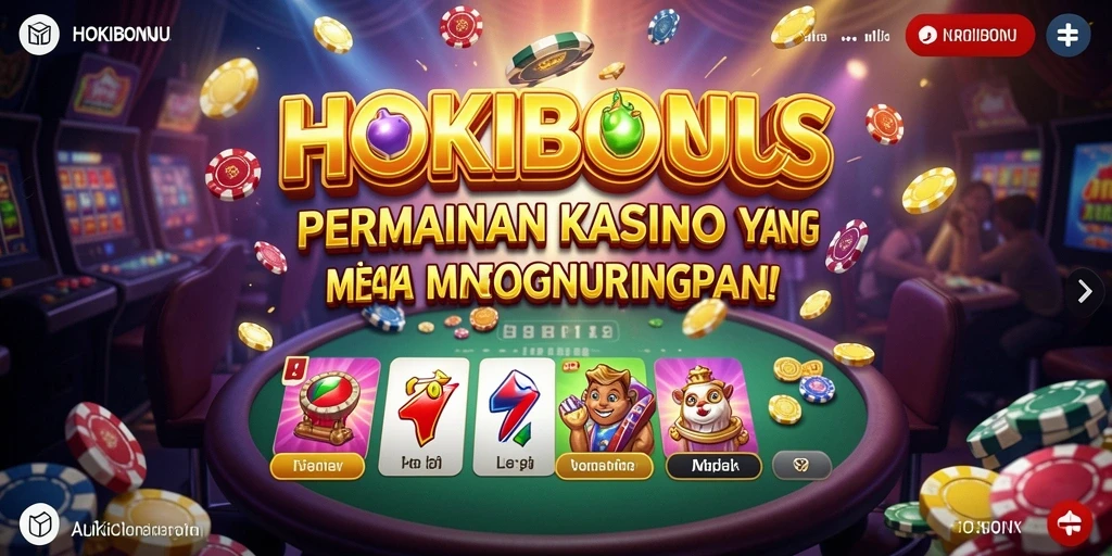 Screenshot HOKIBONUS yang menampilkan gameplay seru di kasino virtual.