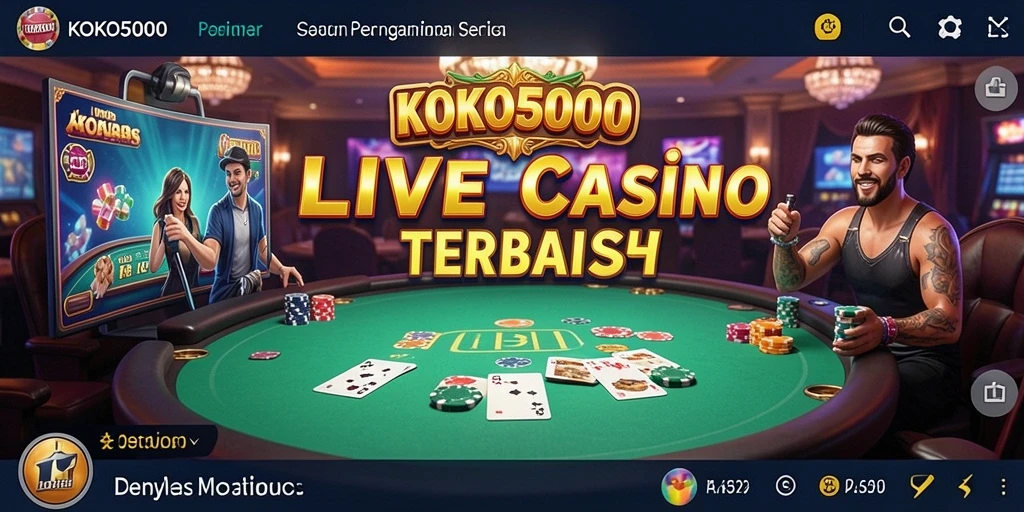 Tampilan gameplay Live Casino KOKO5000 yang menawan dan interaktif.