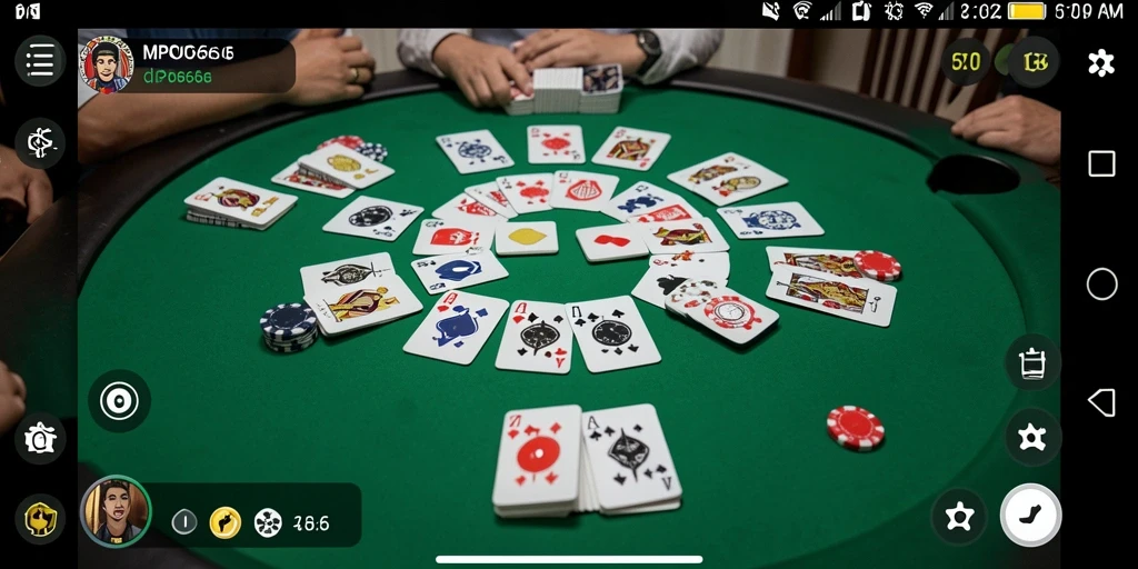Screenshot MPO666 menampilkan gameplay seru saat bermain Gaple.