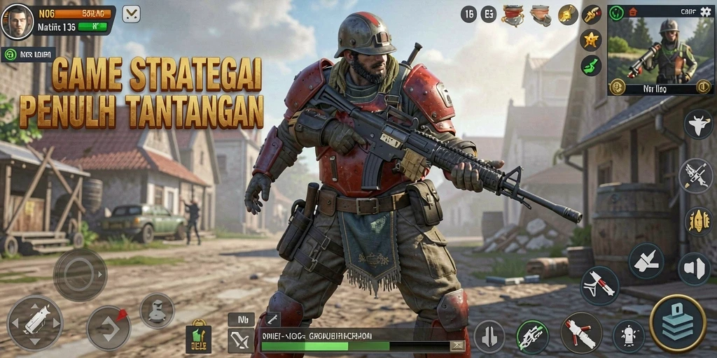 Tangkapan layar gameplay N06 ketika berstrategi dalam pertempuran.