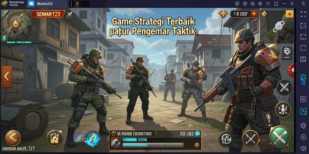 Screenshot gameplay SEMAR123 menampilkan taktik dan pertempuran strategi yang mendebarkan.