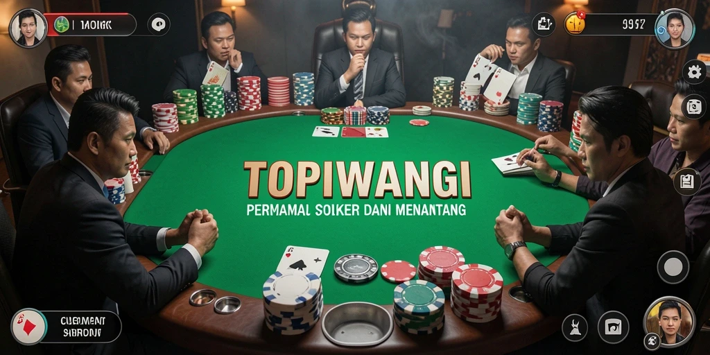 Gameplay seru dari poker di TOPIWANGI yang penuh tantangan.